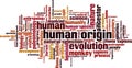 Human origin word cloud Royalty Free Stock Photo