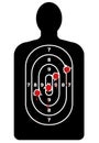 Human Shape Target With Bullet Holes