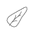 Human pancreas line outline icon