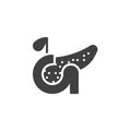 Human pancreas vector icon