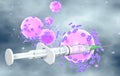 Human papillomavirus HPV vaccination, medical 3D illustration Royalty Free Stock Photo