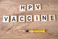 Human Papillomavirus (HPV) vaccine concept Royalty Free Stock Photo