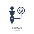 Human papillomavirus icon. Trendy flat vector Human papillomavirus icon on white background from Diseases collection Royalty Free Stock Photo