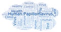 Human Papillomavirus word cloud, made with text only.