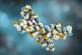 Human parathyroid hormone, molecular model