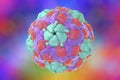 Human Parechovirus on colorful background