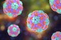 Human Parechovirus on colorful background