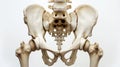 Human pelvic bones displayed in anatomical position, showcasing the structure of the skeletal system Royalty Free Stock Photo