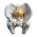 Human pelvis bone model isolated on white background Royalty Free Stock Photo