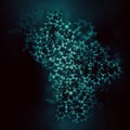 Human prion protein (hPrP). Associated with neurodegenerative diseases, including kuru, BSE and Creutzfeldt-Jakob. 3D rendering