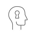 Human psychology line outline icon