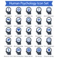 Human psychology icon set