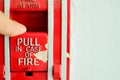 Human pull in case of fire. Royalty Free Stock Photo