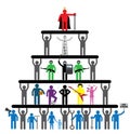 Human pyramid Royalty Free Stock Photo