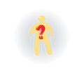 Human question mark Royalty Free Stock Photo