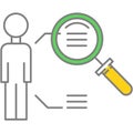 Human recourse and job search vector icon