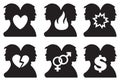 Human Relationship Icon Set Royalty Free Stock Photo