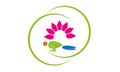 Human Relaxation Massage Logo template - Physiotherapy massage Room Icon