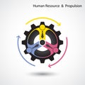 Human resource and business & industrial propulsion concept. Royalty Free Stock Photo