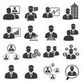 Human resource and business management icons Royalty Free Stock Photo