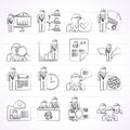 Human resource and employment icons Royalty Free Stock Photo