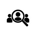 Human resource icon vector market research, targeting symbol recruitment sign for graphic design, logo, web site, social media, Royalty Free Stock Photo