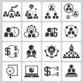 Human resource icons Royalty Free Stock Photo