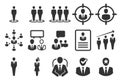 Human resource icons Royalty Free Stock Photo