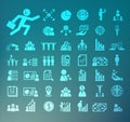 Human resource icons Retina Royalty Free Stock Photo