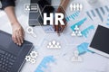 Human resource management, HR, recruitment, leadership and teambuilding. Business and technology concept. Royalty Free Stock Photo