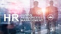 Human resource management, HR, Team Building and recruitment concept on blurred background. Royalty Free Stock Photo