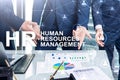 Human resource management, HR, Team Building and recruitment concept on blurred background Royalty Free Stock Photo