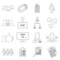 Human resource management icons set Royalty Free Stock Photo