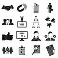 Human resource management icons set Royalty Free Stock Photo