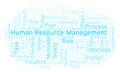 Human Resource Management word cloud, made with text only. Royalty Free Stock Photo