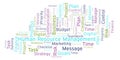Human Resource Management word cloud, made with text only. Royalty Free Stock Photo