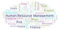 Human Resource Management word cloud, made with text only Royalty Free Stock Photo