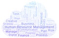 Human Resource Management word cloud, made with text only. Royalty Free Stock Photo