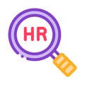 Human resource research icon vector outline illustration