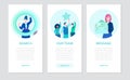 Human resource - set of flat design style banners