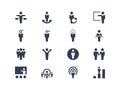 Human resource and strategy icons