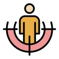 Human resource target icon color outline vector Royalty Free Stock Photo