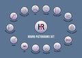 Human resource vector icons set