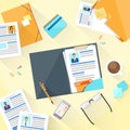 Human Resource Working Place Desk Documents Royalty Free Stock Photo