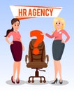 Human Resources Agency Flat Vector Illustration Royalty Free Stock Photo