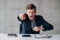 Human resources angry hr manager firing employee Royalty Free Stock Photo