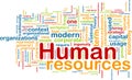 Human resources background concept