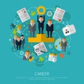 Human resources career concept print Royalty Free Stock Photo