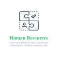 Human resources concept, recruitment agency, job retraining, employee replacement Royalty Free Stock Photo