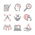 Human Resources Department. Line icons. Vector sign for web graphics.